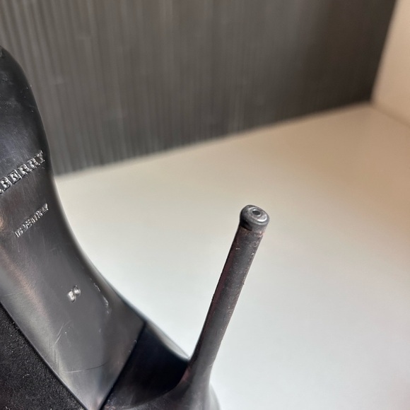 BURBERRY Virna 105 Black Suede Classic Pumps Heels 36 - Picture 12 of 15